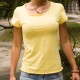 Дамска изчистена тениска жълта