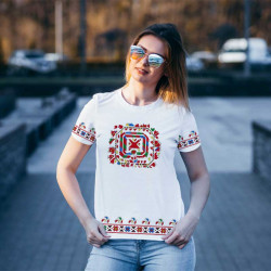 Дамска тениска 3D принт Български шевици 11470