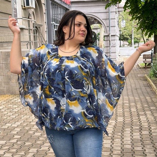 Туника тип пончо с подплата Космос