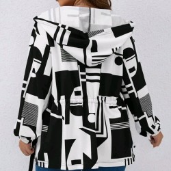 Дамско преходно яке с цветен принт Фредерика