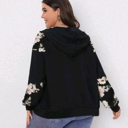 Дамско преходно яке с цветен принт