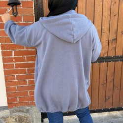 Топла дамска парка от полар в сиво Топла дамска парка от полар в сиво