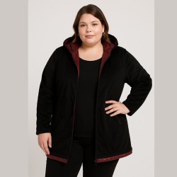 Яке с две лица в бордо и черно