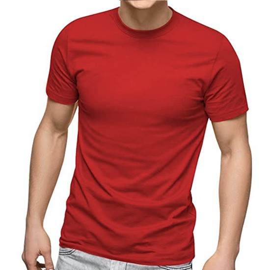 Изчистена червена мъжка тениска 