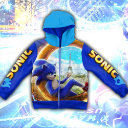 3D Детски суитшърт за момиче и момче Соник 10594