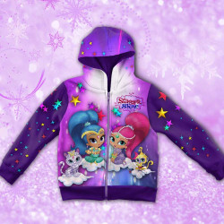 3D Детски суитшърт за момиче Искрица и Сияница 3D Детски суитшърт за момиче Искрица и Сияница
