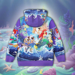 3D Детски суитшърт за момиче Малката русалка Ариел