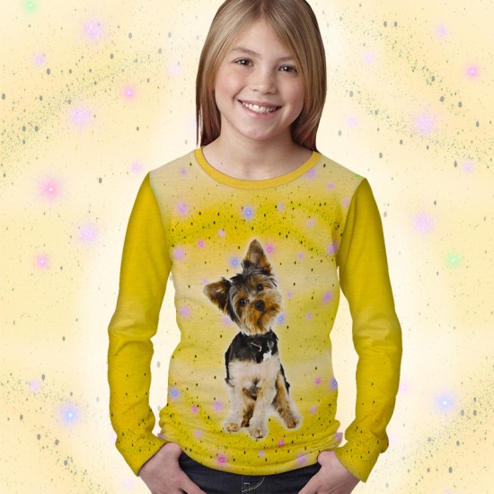 Детска блуза за момиче Yorkshire terrier # 7199