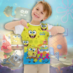 Детска тениска с принт Спондж Боб