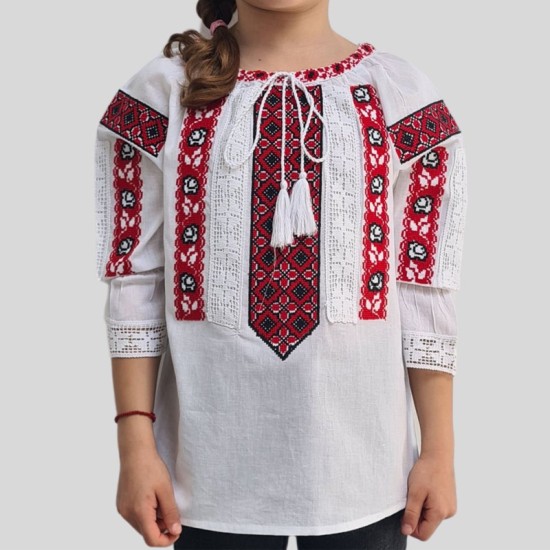 Детска блуза за момиче с бродирани етно мотиви 13544