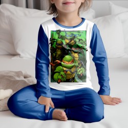 Детска пижама за момче с цветен принт 13115