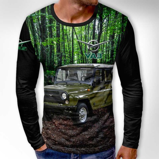 3D мъжка блуза с принт УАЗ