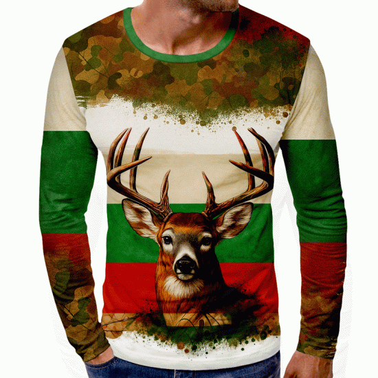 3D мъжка блуза HUNT DEER 14093