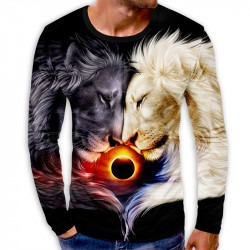 3D мъжка блуза принт LIONS LOVE