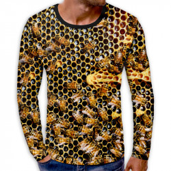3D мъжка блуза принт ПЧЕЛИ
