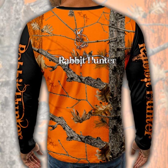 3D мъжка блуза с ловни мотиви Rebbit Huntier