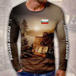 3D мъжка блуза с рибарска въдица