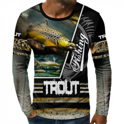 3D мъжка блуза Пъстърва