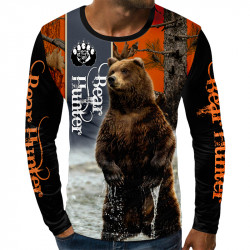 3D мъжка блуза принт КАФЯВА МЕЧКА