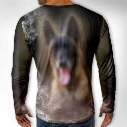 3D мъжка блуза принт Белгийска овчарка к 4389