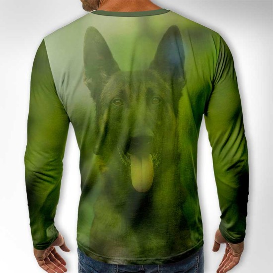 3D мъжка блуза принт Белгийска овчарка к 4390