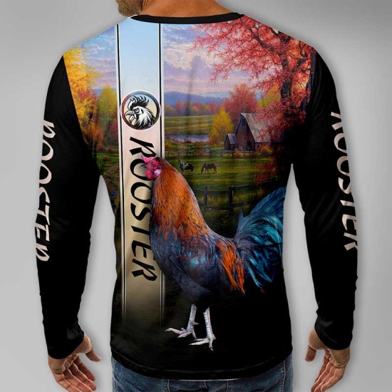 3D мъжка блуза принт Rooster