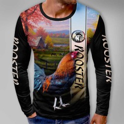 3D мъжка блуза принт Rooster