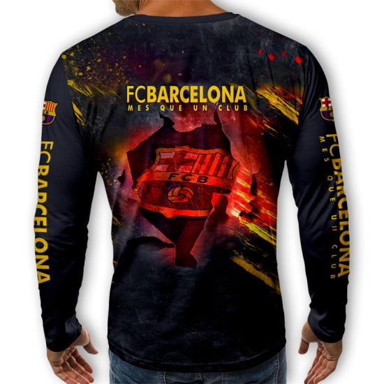 3D мъжка блуза принт FC Barcelona