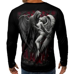 3D мъжка блуза принт Ангел и Демон 13323