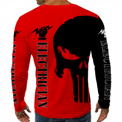 3D мъжка блуза принт ELECTRICIAN RED