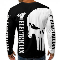 3D мъжка блуза принт ELECTRICIAN BLACK AND WHITE