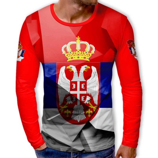 3D мъжка блуза патриотична Сърбия