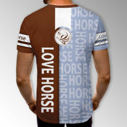 3D мъжка фенска тениска на Мустанг 3D мъжка фенска тениска на Мустанг