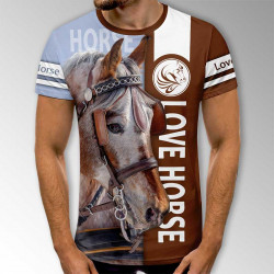 3D мъжка фенска тениска на Мустанг 3D мъжка фенска тениска на Мустанг