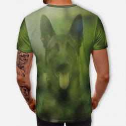 3D мъжка тениска Белгийска овчарка к 4388 3D мъжка тениска Белгийска овчарка к 4388