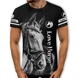3D мъжка фенска тениска Horse к4510 3D мъжка фенска тениска Horse к4510