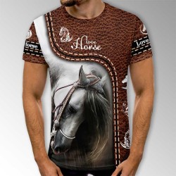 3D мъжка фенска тениска Horse к4514 3D мъжка фенска тениска Horse к4514
