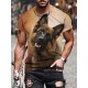 3D мъжка тениска Немска овчарка 12417
