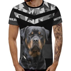 3D мъжка тениска Rottweiler 12838 3D мъжка тениска Rottweiler 12838