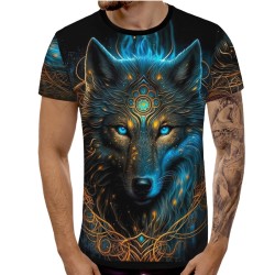 3D мъжка тениска Вълк 13450 3D мъжка тениска Вълк 13450