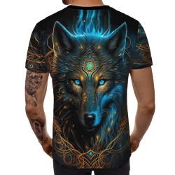 3D мъжка тениска Вълк 13450 3D мъжка тениска Вълк 13450