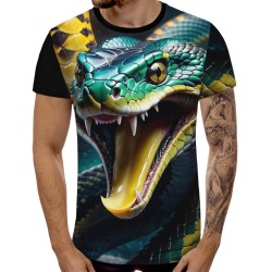 3D мъжка тениска Змия 13507 3D мъжка тениска Змия 13507