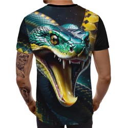 3D мъжка тениска Змия 13507 3D мъжка тениска Змия 13507