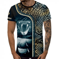 3D мъжка тениска принт COBRA 3D мъжка тениска принт COBRA