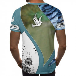 3D МЪЖКА ТЕНИСКА ПРИНТ ГЪЛЪБ 3D МЪЖКА ТЕНИСКА ПРИНТ ГЪЛЪБ