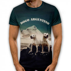3D мъжка тениска Дог Аржентино 3D мъжка тениска Дог Аржентино