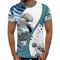 3D МЪЖКА ТЕНИСКА ПРИНТ СИВ ГЪЛЪБ 3D МЪЖКА ТЕНИСКА ПРИНТ СИВ ГЪЛЪБ