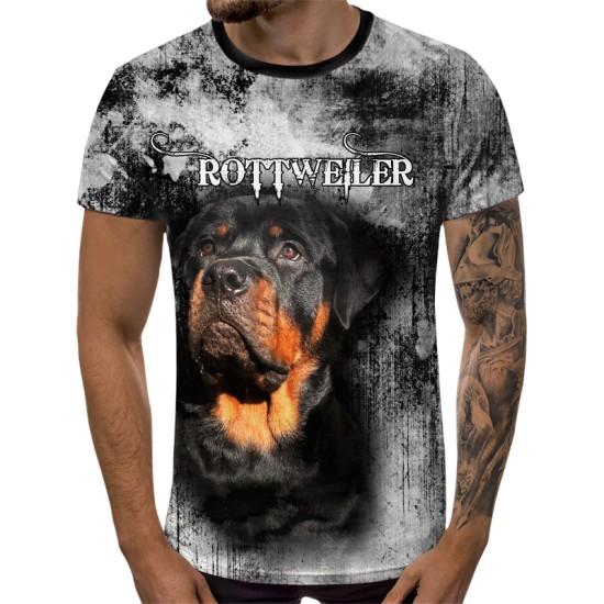 3D мъжка тениска Rottweiler