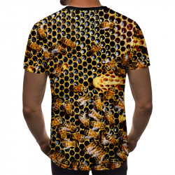 3D МЪЖКА ТЕНИСКА ПРИНТ ПЧЕЛА 3D МЪЖКА ТЕНИСКА ПРИНТ ПЧЕЛА