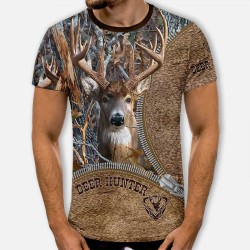 3D мъжка тениска с принт Deer 11967 3D мъжка тениска с принт Deer 11967